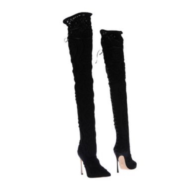 SERGIO ROSSI BOOTS 7-US BLACK - Picture 1 of 3